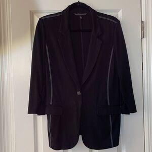 WHBM unlined jersey boyfriend blazer black